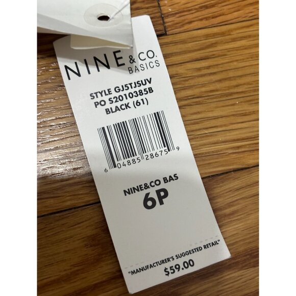 Nine & Co Womens Blazer Jacket Size 6p Petite Black 1 Button Career NWT $59 - Picture 3 of 5